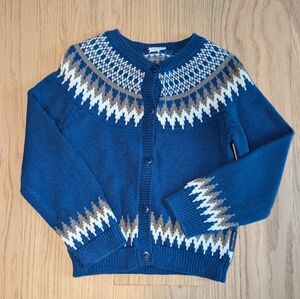 Polarn O. Pyret Blue Nordic Cardigan